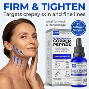 Skin Perfection GHK-Cu Copper Peptide Serum Booster, 1 Percent Blue Liquid For Face, Neck, Body, Hair, And Scalp, 0.5 oz