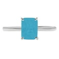 thumbnail image 2 of 2.5 ct Pear Cut Simulated Turquoise 3 Stone 14K Rose Gold Womens Engagement Ring, 2 of 3