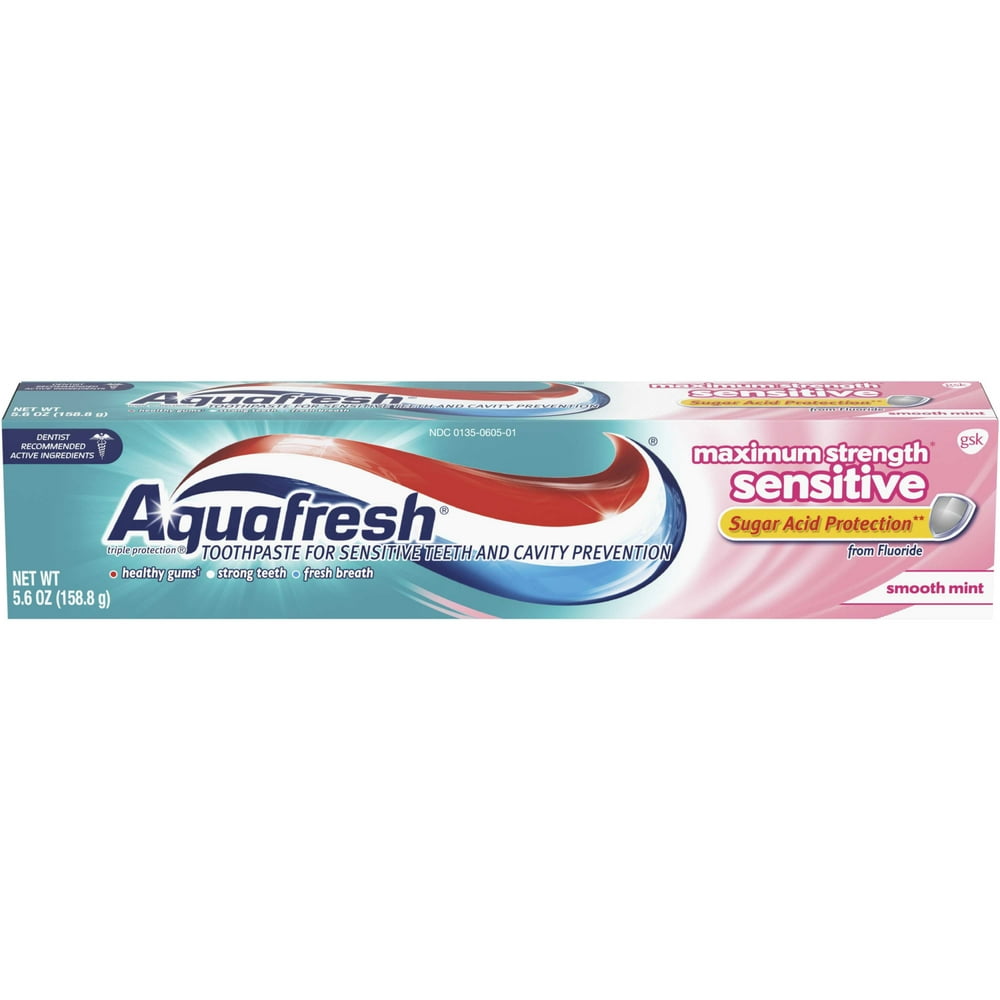Aquafresh Sensitive Toothpaste for Sensitivity and Cavity Protection, 5