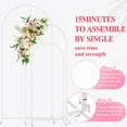thumbnail image 5 of Wokceer Wedding Arch Backdrop Stand 7.2FT, 6.6FT, 6FT Set of 3 White Metal Wedding Arch Stand for Wedding Ceremony Baby Shower Birthday Party Garden Floral Balloon Arch Decoration, 5 of 6