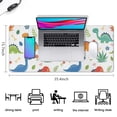thumbnail image 5 of Long Mouse Pads for Desk,White Cartoon Dinosaurs Bones Pattern Desk Mats on Top Of Desks, Desk Mouse Pad Extra Large with 3mm Non-Slip Base and Stitched Edge for Gaming,Office,Work,Home 35.4"x15.7", 5 of 6
