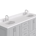 thumbnail image 5 of Ariel Stafford 72 Inch Double Oval Sink Bathroom Vanity With Carrara White Quartz Countertop 1.5 Edge In Grey, 5 of 9