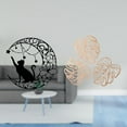 thumbnail image 2 of Escultura de pared de metal con diseño místico de y , con hojas de palmera tropicales, adorno de madera para una decoración creativa de, 2 of 8
