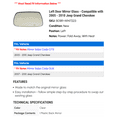 thumbnail image 2 of Left Door Mirror Glass - Compatible with 2005 - 2010 Jeep Grand Cherokee 2006 2007 2008 2009, 2 of 2
