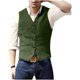 thumbnail image 2 of pstuiky Camisetas sin mangas para hombre, Blazer de moda para hombre, chaleco ajustado con cuello en V y botonadura lisa Camisas para hombres s, 2 of 6