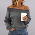 thumbnail image 2 of Dpjklzsn Women's Off Shoulder Long Sleeve Active Top, Easy Fit Athletic Shirt for Workout, Yoga and Casual Wear, 2 of 6