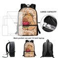 thumbnail image 6 of Jeiento Cute Capybara Backpack for Girls Boys 8-10 10-12 School Bag Elementary School Bookbag Back Pack Purse Kindergarten Book Bags Rucksack Kids Bagpack Daypack, 6 of 6