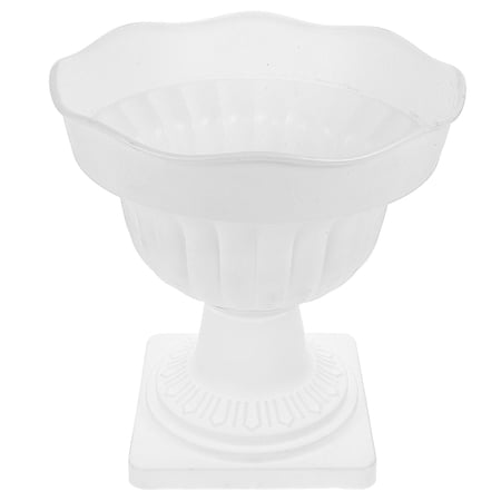 OUNONA 1Pc Red Roman Pedestal Flowerpot Plastic Planter for Decoration