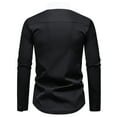 thumbnail image 4 of Fashion YLSDY Mens Tops Color Block Loose Fit Blouse for Man Long Sleeve High Neck Faux Satin Formal Summer Fall Shirts 2025 Black M, 4 of 7