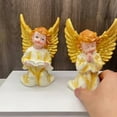 thumbnail image 3 of Christmas Table Centerpiece Resin Praying Cherub Ornament European Style Handmade Holiday Decor 10 in, 3 of 7
