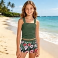 thumbnail image 2 of Teen Girls Swimsuit Swimsuit With Shorts Bathing Suit 2 Piece Teen Girl Bikini Size 13-14 Years Girls Swimsuit, 2 of 4
