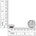 thumbnail image 6 of Gem Stone King 925 Silver and 10K Yellow Gold Red Rhodolite Garnet and Blue Sapphire Engagement Ring for Women | 1.30 Cttw | Round 5MM | Gemstone January Birthstone | Size 7, 6 of 6