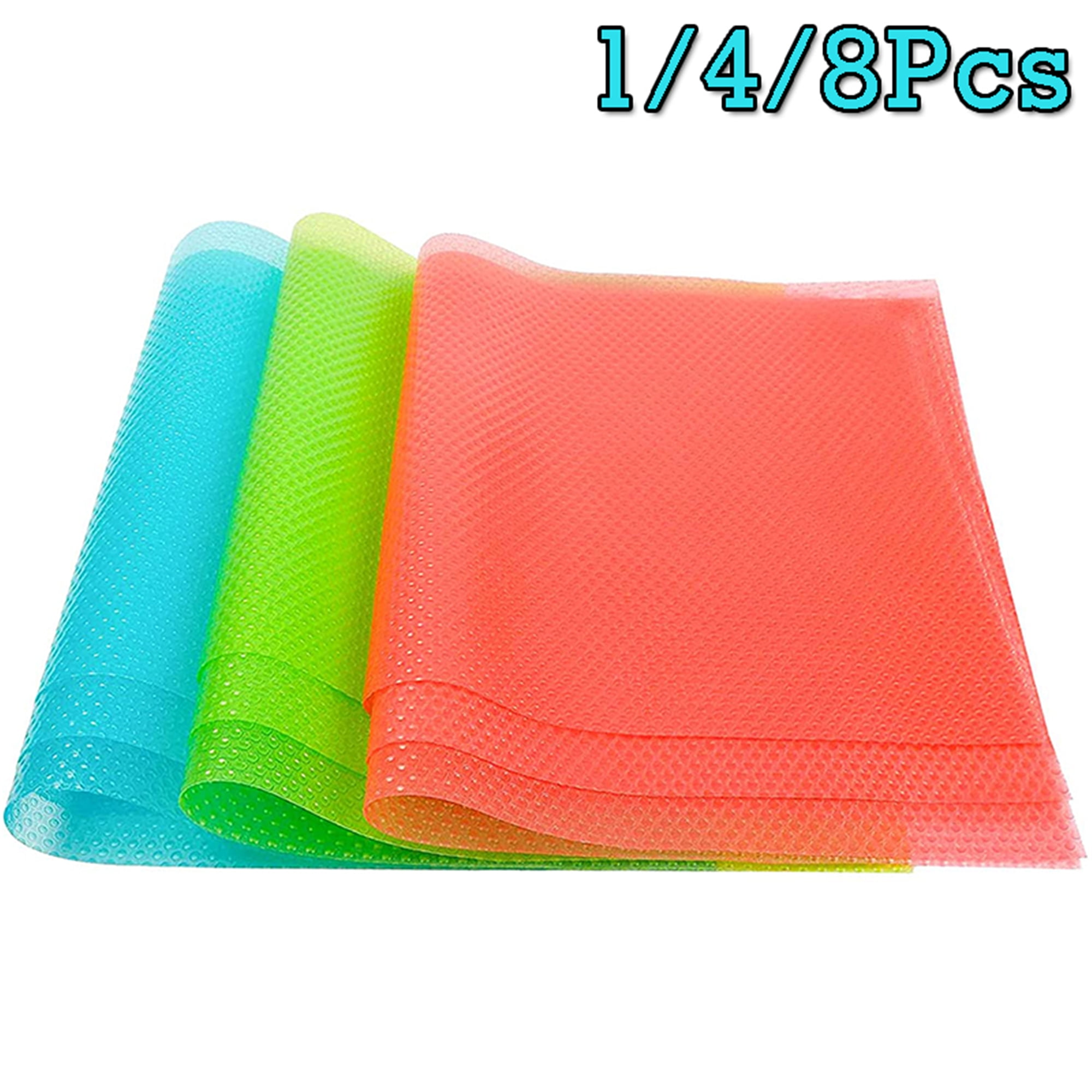 8 Pack Refrigerator Liners, Refrigerator Mats Washable Fridge Mats