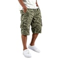 thumbnail image 2 of Cargo Shorts for Men Relaxed Fit Outdoor Knee Length Camo Shorts Drawstring Hiking Short with Pockets, XL, 2 of 8