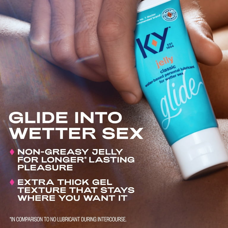 K-Y Jelly Personal Lubricant, Water Based Lube For Sexual Wellness, Vaginal Moisturizer, 4 FL OZ