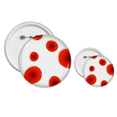 thumbnail image 1 of Resumen El círculo rojo Flores Pintura arte Insignia insignia botón diseño conjunto, 1 of 3