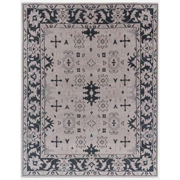 Neu Looms, Hand Knotted Trace Collection Area Rug - 8' x 10', Transitional Gray-Olive, Handmade 100% Wool, Ideal for Living Room, Bedroom, Office