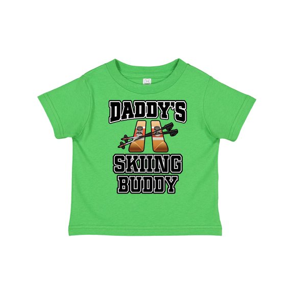 Inktastic Daddys Skiing Buddy Kids Skis Boys or Girls Toddler T-Shirt
