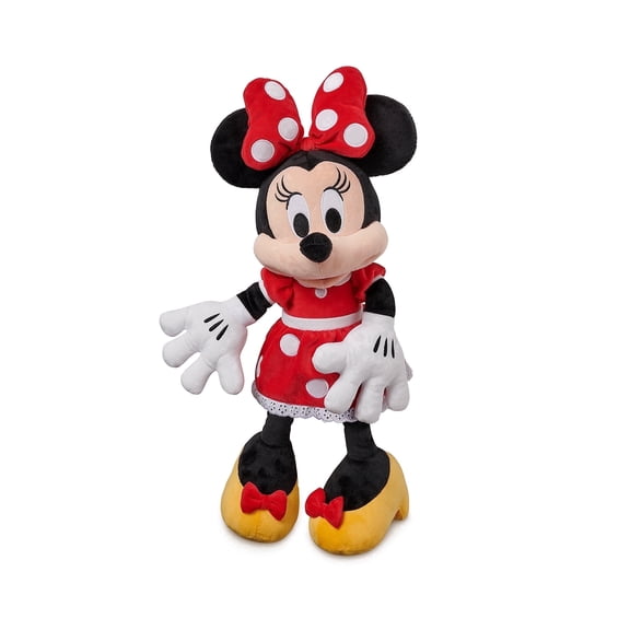 Disney Store Official Minnie Mouse Red Dress Medium Soft Toy for Kids, Cuddly Character with Fuzzy Texture and Embroidered Details, Disney Plushy Suitable for All Ages