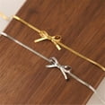 thumbnail image 3 of 2Pcs Bow Choker Necklaces for Women Dainty Bow Knot Earrings for Women Stainless Steel Hypoallergenic, 3 of 5
