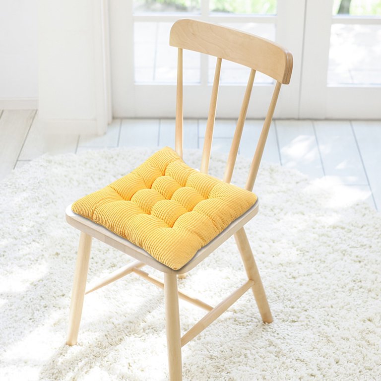 Pompotops Yellow Chair Pads, Cushion, Chair Cushion, Student Cushion,  Office Cushion, Dining Chair Cushion, Seat Cushion 