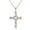 Rose Gold, variant on Rose Gold & White Gold Plated Created Opal Cross Chain With Pendant
