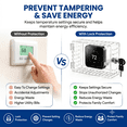 thumbnail image 2 of Thermostat Cover, Universal Thermostat Lock Box With Lock, Clear Large Thermostat Guard For Thermostat On Wall,thermostat Panel Lock Guard For Home, B, 2 of 6