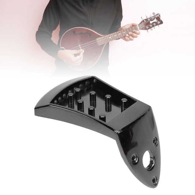 Reemplazo De Cordal De Mandolina, Negro Brillante, Mejora El Tono, Cordal De Mandolina Triangular De aleación De Aluminio Con 3 Tornillos Para Mandolinas De 8 Cuerdas