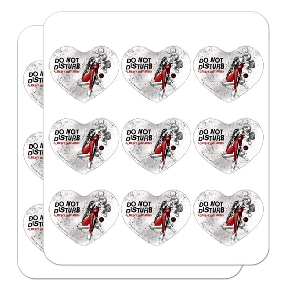 Harley Quinn Already Disturbed Heart Shaped Planner Calendar Scrapbook Craft Stickers