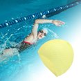 thumbnail image 2 of Unique Bargains 1 Pc Silicone Waterproof Embossed Swim Cap Lemon Yellow, 2 of 5