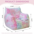 thumbnail image 5 of Recaceik Bean Bag Chair, 37" Rainbow Giant BeanBags, Faux Fur Cover & Sponge Filling, Comfy Chair with Armrest for Bedroom, Dorm, Apartment, 5 of 10