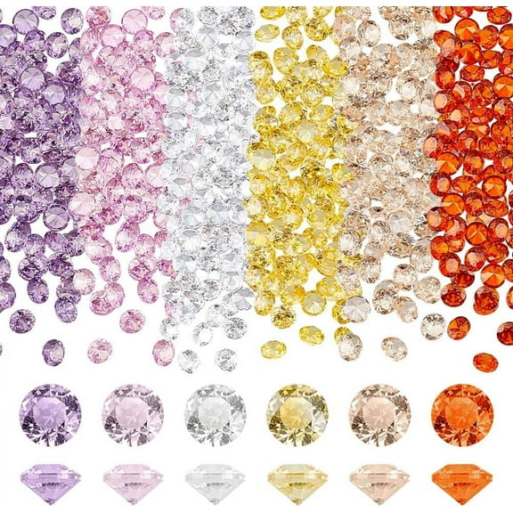 300pcs 6 Colors Cubic Zirconia Stone 2mm Grade A Faceted CZ Diamante Rhinestone Gems Small Zirconia Gems Cabochons Loose Stones for Ring Earring Bracelet Nail Art DIY Jewelry Making