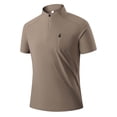 thumbnail image 4 of SAWOBUUN Mens Short Sleeve 1/4 Zip Shirt Quick Dry Breathable Stand Collar Top Lightweight Athletic Work T-Shirt, 4 of 6