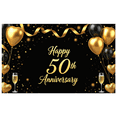 thumbnail image 6 of LUUFILx Golden Anniversary Backdrop Balloon Celebration Party 50th Decoration Photography Background Banner Supplies Celebration Milestone Event Decor, 6 of 9