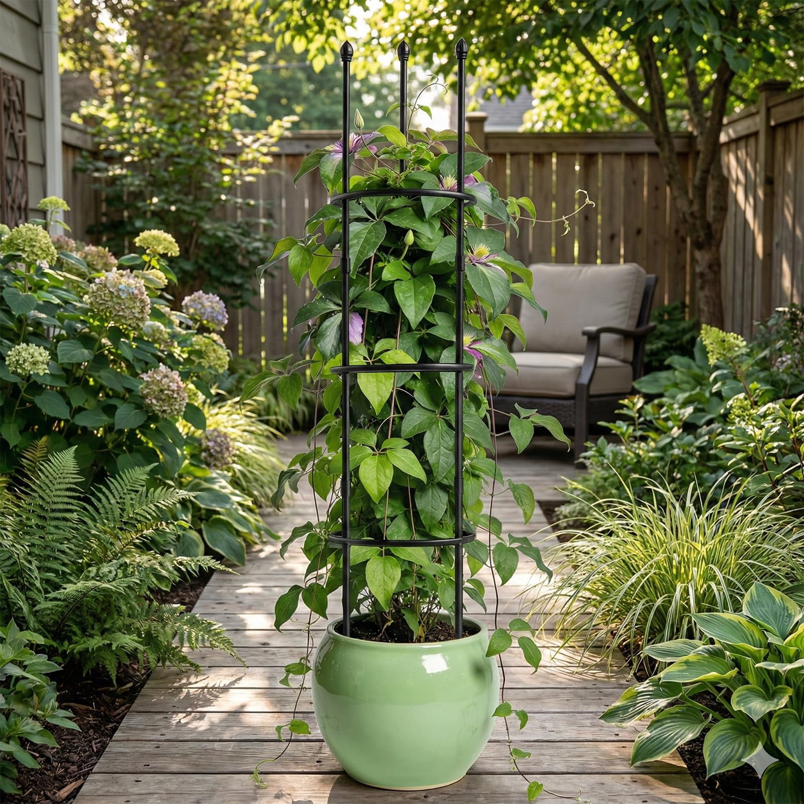 2 Pack Garden Trellis  47" For Potted Plants Tomato Cages Plant & Supports Vines Crop Climbing Indoor Outdoor Flower Vegetable Pots