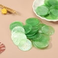 thumbnail image 4 of 60Pcs Perlas de Concha de Capiz Redondas Naturales con 2 Agujeros - Conchas de 5cm de Diámetro para Manualidades, Decoración del Hogar (Verde claro), 4 of 7