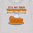 thumbnail image 4 of Inktastic It's My 1st Thanksgiving with Cute Smiling Pumpkin Pie Boys or Girls Baby T-Shirt, 4 of 5