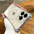 thumbnail image 2 of Luxury wireless charging MagSafe phone case for iPhone 15 14 13 12 11 pro Max Plus bumper shockproof transparent cover, 2 of 11