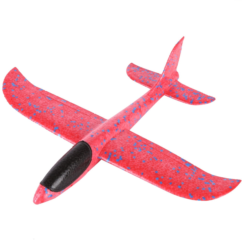 Kids Funny LED Aircraft Foam Throwing Glider Inertia  Toy Hand Launch Airplane