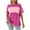 Hot Pink, variant on Womens T Shirt Casual Striped Color Block Knit Comfortable Blouses Summer Cotton Shirts Top Short Sleeve Crew Neck Basic Tee Tops