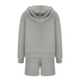 thumbnail image 4 of Hot Selling Sportswear For Women Hooded Shorts Set Home Two-Piece Set B-Gray Xxl, 4 of 5