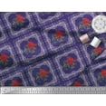 thumbnail image 3 of Soimoi Cotton Duck Fabric Check,Leaves & Rose Floral Print Fabric by The Yard 42 Inch Wide, 3 of 3