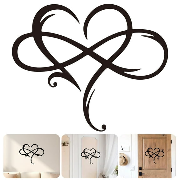 Metal Wall Decor Infinity Heart Wall Decor Heart Wall Art Love Sign Wall Ornaments for Home Living Room