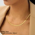 thumbnail image 5 of FindChic 14K Gold Plated Necklace for Women 3mm Herringbone Choker Snake Chain Birthday Mothers Day Jewelry Gifts Her Mom Wife Lady Female Adults Age Ideas, 18inch, 5 of 9