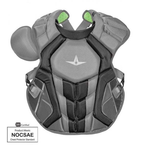 All-Star Sports S7 Axis Baseball Softball Catcher Chest Protector, Graphite