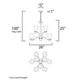 thumbnail image 4 of 12076FTSN Maxim Lighting Vital-9 Light Chandelier-26 Inches wide by 25 inches high-Satin Nickel Finish    -Traditional Installation, 4 of 5