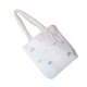 thumbnail image 2 of Bolso de hombro con bordado de nube bonita de pelo para mujer, bolso de lona elegante e informal para estudiante, tamaño libre, color blanco, 2 of 8