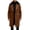 Brown, variant on Men's Double Breasted Long Coat, Winter Overcoat with Faux Fur Collar, Notch Lapel and Buttons, Dressy Business Casual Outerwear