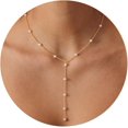 thumbnail image 1 of BSGRL Collier de Perles pour Femmes - Collier de Perles Délicat Plaqué Or 14k/or Blanc pour Femmes, 1 of 7