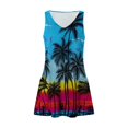 thumbnail image 4 of Beach Dress for Women Women's Casual Summer Tank Dresses With Pockets Hawaiian Print V-Neck Sleeveless Dresses, 4 of 5